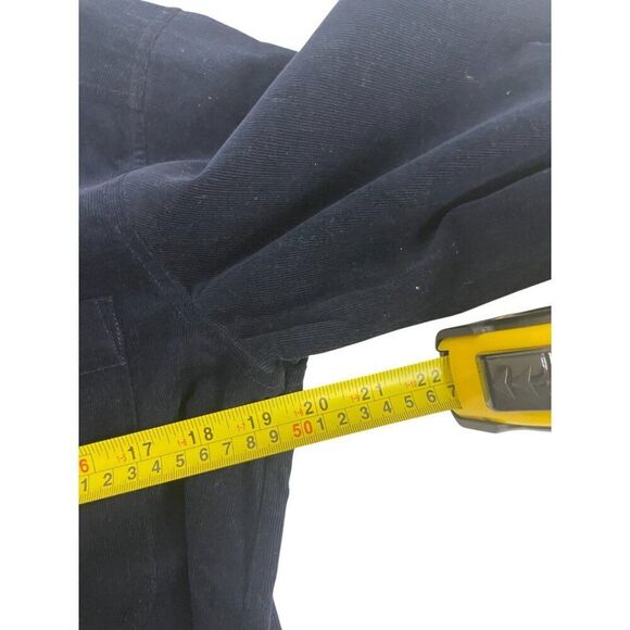 Vintage Escada Sport Womens Shirt Corduroy S Small Navy Blue Crest Collared - Picture 6 of 8